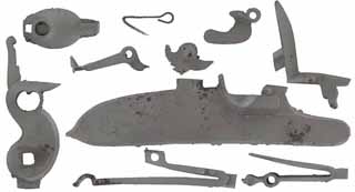 Set of U.S. 1803 Harper's Ferry Lock Castings,
cast from a antique example, by The Rifle Shoppe