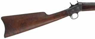 Antique Remington No. 4 Rolling Block Rifle,
caliber .32 rimfire, 24" octagon barrel, 
walnut, iron trim, cracked wrist