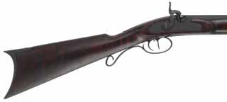 Hawken Halfstock Rifle,
.50 caliber, 30" barrel,
L&R percussion lock, maple, iron trim, used