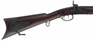 Hawken Fullstock Rifle,
.50 caliber, 30" barrel,
L&R percussion lock, maple, iron trim, used