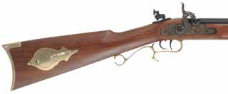 T/C Hawken Rifle,
.50 caliber 1:66" twist, 31" factory round ball barrel,
percussion, walnut, brass trim, tang peep sight, 
used, by Thompson Center Arms