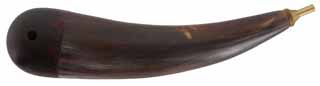 Priming Horn,
6-1/2" length, horn, 
domed maple plug, 3 grain valve