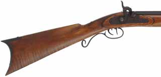 Hawken Halfstock Rifle,
.58 caliber, 34" octagon barrel,
percussion, maple, iron trim, used