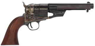 Colt 1860 Type 2 Richards Conversion Revolver,
caliber .44 Colt, 5-1/2" barrel, 
walnut, blued, color case hardened,
near-new, by Aldo Uberti & Co. ~ Italy