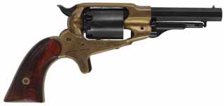 Remington Pocket Model Revolver,
.31 caliber, 3-1/2" barrel, 
spur trigger, brass frame, 
used, by A.S.M. 