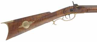 Ohio Halfstock Rifle,
.50 caliber 36" Colerain barrel,
brass trim, maple, percussion,
new, unfired, by George Nelson