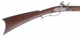 Southern Mountain Rifle,
.32 caliber, 44" Rice swamped barrel,
Ketland lock, walnut, iron trim, patina finished