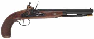 Charles Moore Pistol,
.45 caliber, 11" barrel,
flintlock, walnut, iron trim, set trigger,
as-new, in factory box, by Davide Pedersoli