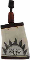 Flat Priming Horn,
4-3/4" tall, scrimshaw sun

