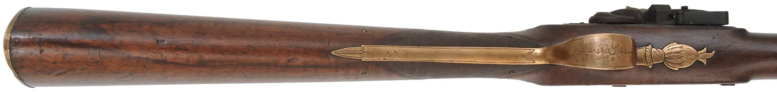 Antique Ketland Fowling Gun,
.60 caliber smoothbore, 40-1/4" octagon-to-round barrel, 
walnut, brass, reconversion to flintlock