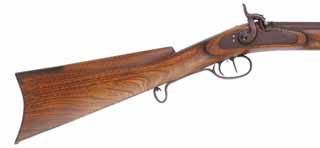 Hawken Halfstock Rifle,
.54 caliber, 36" Colerain barrel,
L&R percussion, birch, iron trim,
new, unfired, by George Nelson