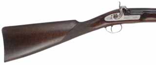 Gallyon Shotgun
12 gauge, 30" octagon-to-round barrel,
checkered beech, steel and aluminum, percussion, 
used, by InvestArm