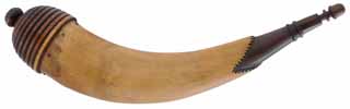 Tansel Powder Horn,
14", turned beehive base