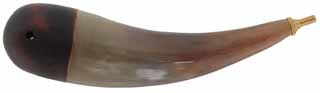 Priming Horn,
6-1/4" length, horn, 
domed maple plug, 3 grain valve 