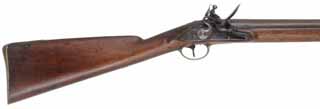 Antique Belgian Musket
.69 caliber, 39" barrel,
walnut stock, brass trim, reconverted flintlock