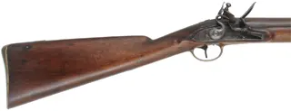 Antique Belgian Musket
.69 caliber, 39" barrel,
walnut stock, brass trim, reconverted flintlock