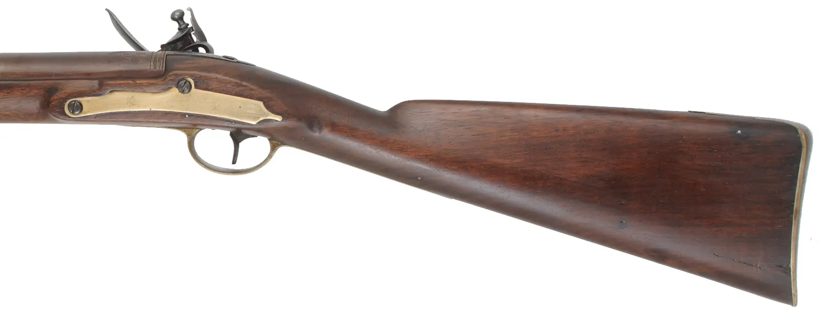 Antique Belgian Musket
.69 caliber, 39" barrel,
walnut stock, brass trim, reconverted flintlock Antique Belgian Musket
.69 caliber, 39" barrel,
walnut stock, brass trim, reconverted flintlock