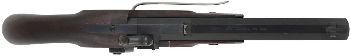 Lyman Great Plains Pistol,
.54 caliber, 8" barrel,
percussion, walnut, belt hook, used Lyman Great Plains Pistol,
.54 caliber, 8" barrel,
percussion, walnut, belt hook, used