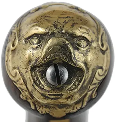 Kentucky Pistol,
.50 caliber 8-1/2" octagon-to-round barrel,
small Queen Anne flintlock, walnut, brass furniture, appears as-new