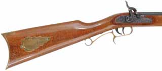 CVA St. Louis Hawken Rifle,
.50 caliber, 28" barrel,
percussion lock, beech, brass, used,
by Connecticut Valley Arms