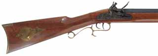 T/C Hawken Rifle,
.54 caliber, 28" barrel,
flintlock, walnut, brass, 
used, by Thompson Center Arms
