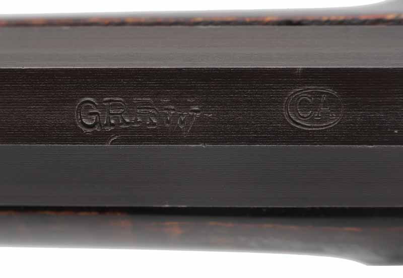 Henry E. Leman ~ Lancaster, Pennsylvania,
.50 caliber, 34" Green River Rifle Works barrel,
Siler Mountain percussion, faux stripe maple, brass,
used, by Les Bennet formerly of Green River Rifle Works, Roosevelt, Utah