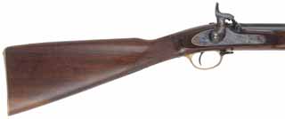 Volunteer Rifle,
.451" Alexander Henry rifling, 32" barrel,
checkered walnut, brass, two bands,
used, by Euroarms of America