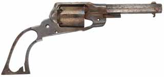 Relic condition ~ Remington New Model Police Revolver,
.36 caliber, 4-1/2" barrel,
many parts missing, sold as-is, antique