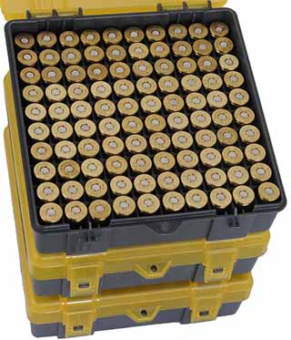 Lot of 300 Cartridge Cases,
.45 Colt (.45 Long Colt), primed brass,
correct head stamp, by Winchester,
with Plano cases
