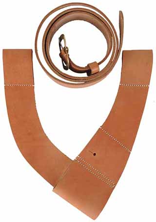 Shoulder strap and sword hanger 
leather, as new