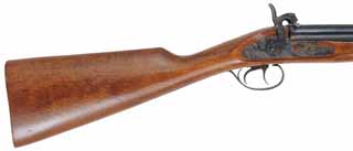 Express Double Rifle,
.50 caliber, 28" barrels,
percussion , steel trim, beech, 
used, by Connecticut Valley Arms