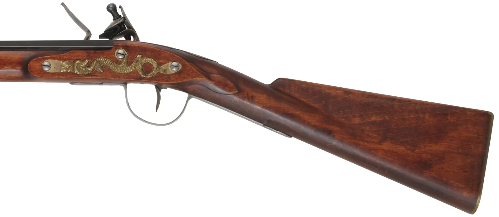 Northwest Trade Gun,
20 gauge, 33" tapered octagon-to-round barrel,
LOTT flintlock, maple, brass & iron, used Northwest Trade Gun,
20 gauge, 33" tapered octagon-to-round barrel,
LOTT flintlock, maple, brass & iron, used