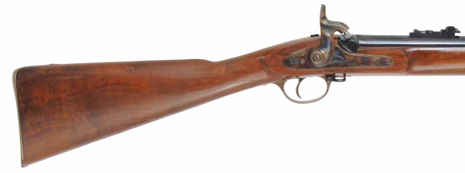 Parker Hale 1858 Enfield Rifled Musket,
.58 caliber, 39" barrel, 
percussion, walnut, brass, three band, 
used, by Parker Hale, Birmingham, England