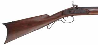 Hawken Plains Rifle,
.58 caliber, 33-1/2" barrel, 
walnut, iron trim, percussion, 
used, marked Ingram