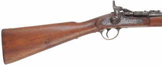 Antique Snider Enfield Carbine,
caliber .577 Snider, 19" barrel,
 walnut, brass trim, used, Enfield 1871 dated lock