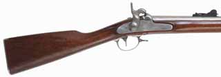 U.S. Model 1842 Springfield Rifled Musket
.69 caliber rifled bore, 42" barrel,
Armory bright finish, long range rear sight,
used, by ArmiSport