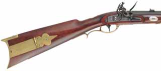 New England Sporting Rifle,
.50 caliber, 24" straight octagon barrel,
cherry, brass furniture, flintlock, 
new, unfired, signed by T.Gray