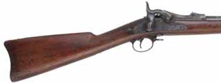 U.S. Model 1884 Springfield Cadet Rifle
caliber .45-70 Gov't, 29-5/8" barrel,
walnut, iron, late production with sling swivel and milled triggerguard