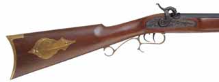 Thompson Center Hawken,
.50 caliber, 28" barrel with QLA muzzle,
percussion, walnut stock, brass trim, 
used, by Thompson Center Arms