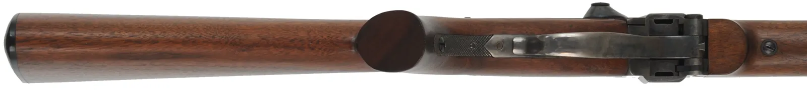 1874 Sharps No. 1 Sporting Rifle,
caliber .40-65 Win., 28" octagon barrel, 
pistol grip, walnut,  globe sight,
used, by Shiloh Sharps