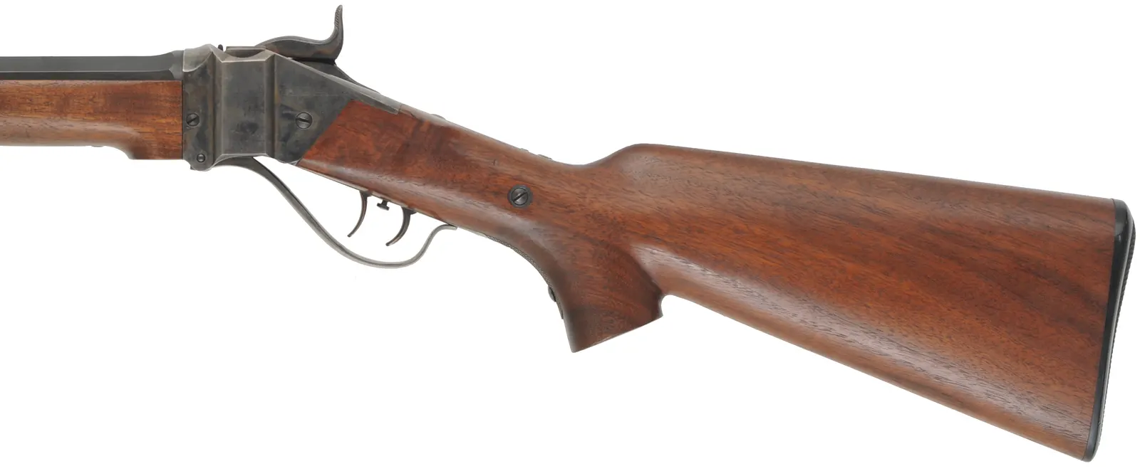 1874 Sharps No. 1 Sporting Rifle,
caliber .40-65 Win., 28" octagon barrel, 
pistol grip, walnut,  globe sight,
used, by Shiloh Sharps