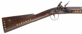 Northwest Trade Gun,
24 gauge, 32" octagon-to-round barrel,
L&R flintlock, walnut, brass tacks, 
new, unfired, by J.A. Wymore