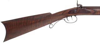 Hawken Rifle,
.54 caliber 35" Sharon barrel,
L&R percussion, iron trim, walnut, 
new, unfired, by George Nelson