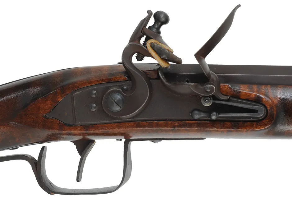 Southern Mountain Rifle,
 .45 caliber, 42" Rice barrel,
Chambers flintlock, maple, iron trim,
new, by Randall Buchanan