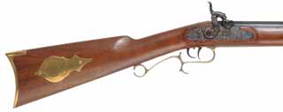 Thompson Center Hawken,
.50 caliber, 28" barrel,
percussion, walnut stock, brass trim, 
used, by Thompson Center Arms