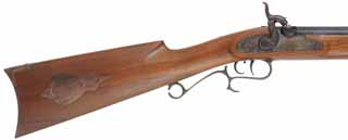 Thompson Center Hawken,
.45 caliber, 28" barrel,
percussion, walnut stock, brass trim, 
used, by Thompson Center Arms