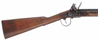 Northwest Trade Gun,
20 gauge, 36" octagon-to-round barrel,
flintlock, walnut, brass and iron, used