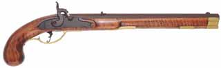 Tennessee Bear Pistol,
.45 caliber, 15" barrel,
percussion, maple, brass, used