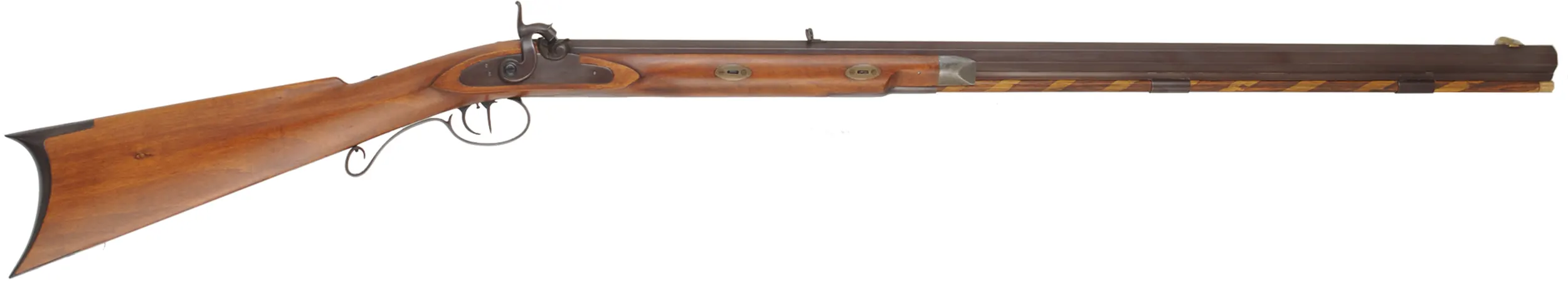 Hawken Rifle,
.54 caliber, 34-1/4" Sharon barrel,
R.E. Davis percussion lock, iron trim, maple,
new, unfired, by George Nelson Hawken Rifle,
.54 caliber, 34-1/4" Sharon barrel,
R.E. Davis percussion lock, iron trim, maple,
new, unfired, by George Nelson