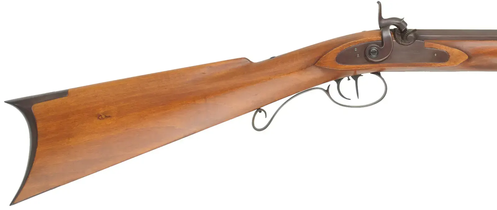 Hawken Rifle,
.54 caliber, 34-1/4" Sharon barrel,
R.E. Davis percussion lock, iron trim, maple,
new, unfired, by George Nelson Hawken Rifle,
.54 caliber, 34-1/4" Sharon barrel,
R.E. Davis percussion lock, iron trim, maple,
new, unfired, by George Nelson